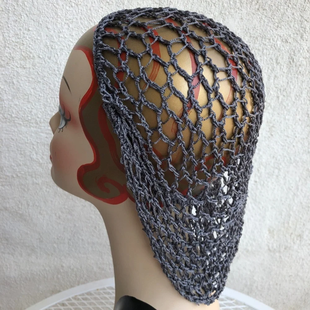 Gray Pinup Retro rockabilly Vintage Hair Snood Gray